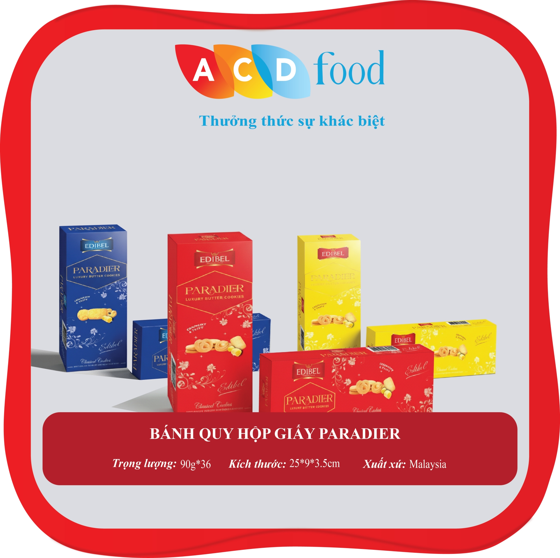 BÁNH QUY HỘP GIẤY PARADIER